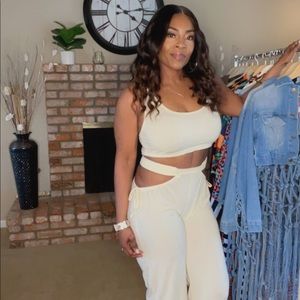 New!!! Two piece cut out pants set